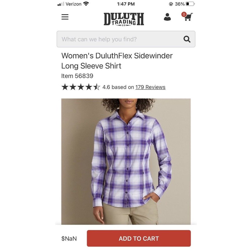 Duluth Trading Co Womens DuluthFlex Sidewinder Long Sleeve Shirt Medium - Picture 9 of 10
